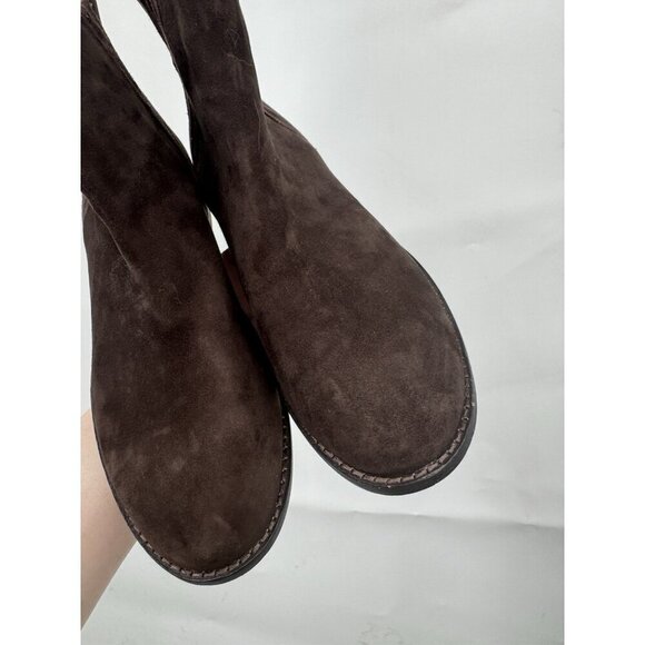 Eileen Fisher Rich Suede Bootie Women 9 Brown Bohemian Zip Modern Contemporary - Picture 11 of 11